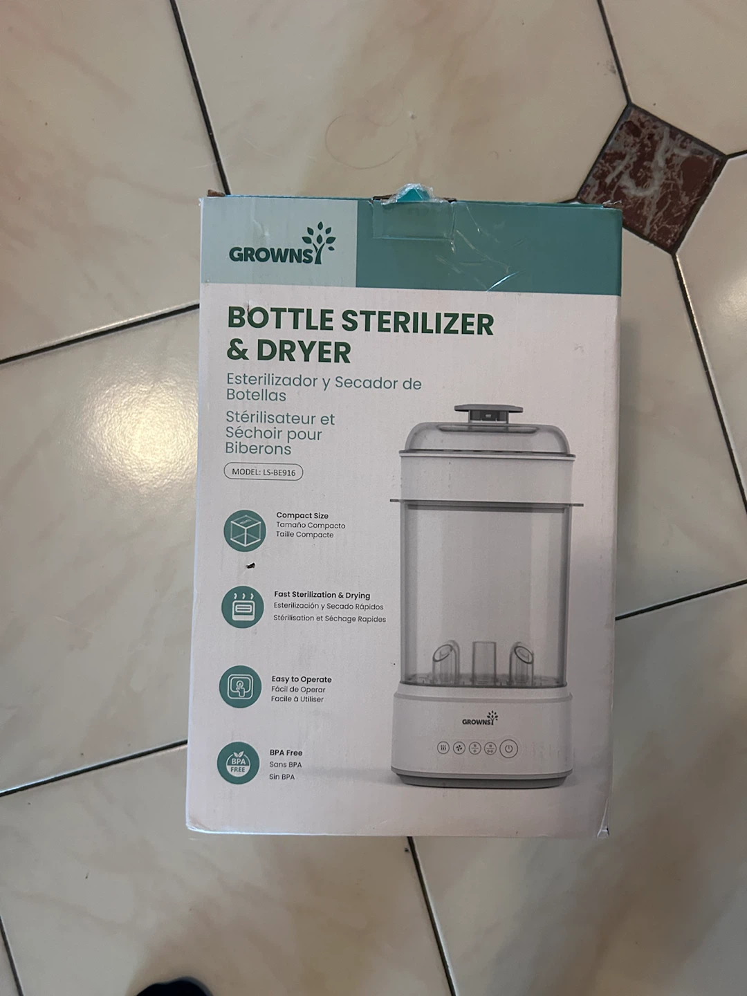 BNIB Grownsy Compact Baby Bottle Sterilizer & Dryer - photo 3