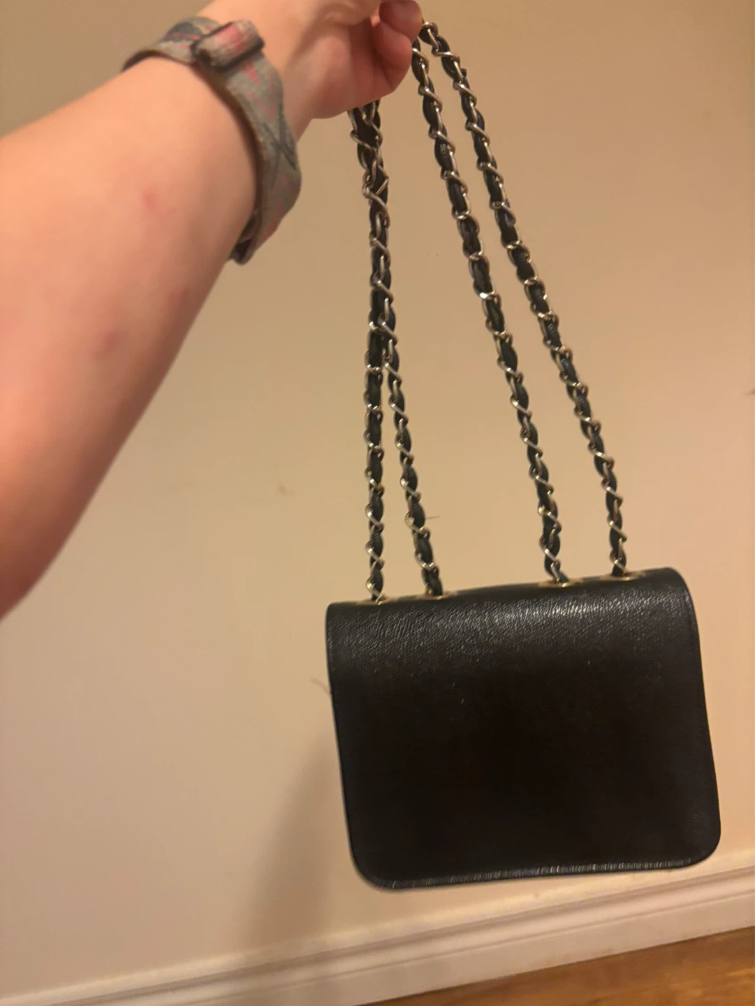 Classic Black Mini Bag (Saffiano Texture / Chain Strap) - photo 4