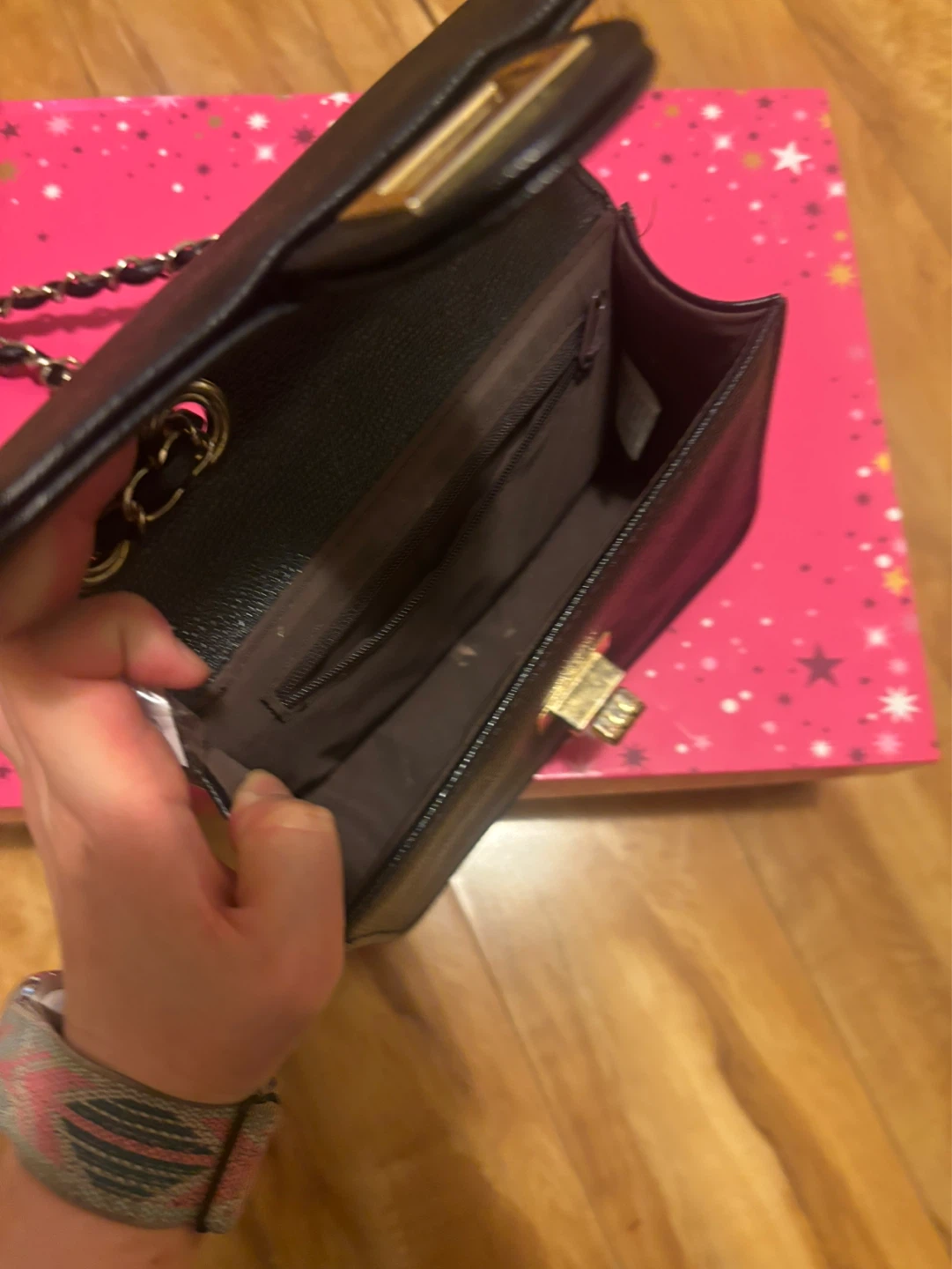 Classic Black Mini Bag (Saffiano Texture / Chain Strap) - photo 3