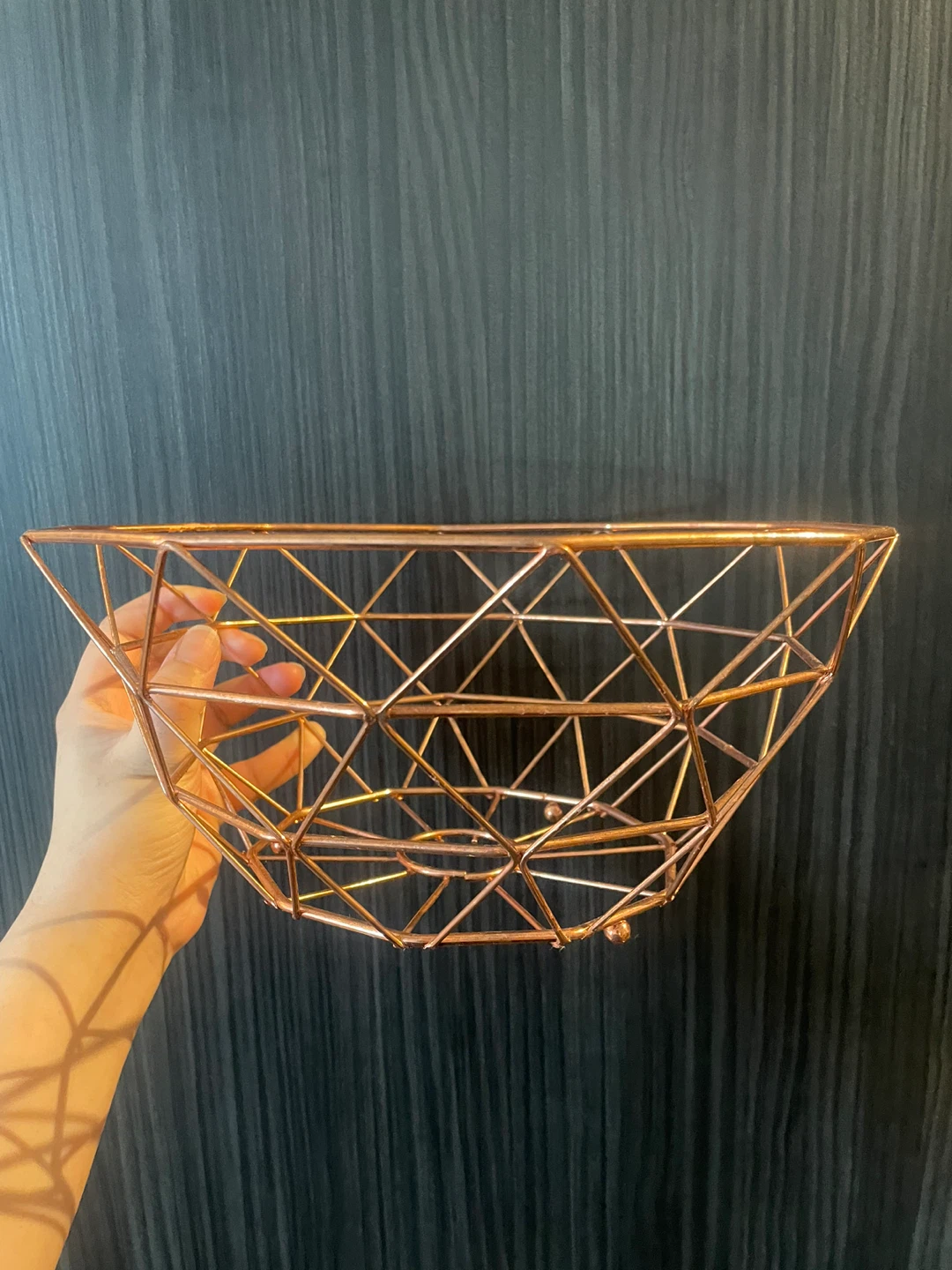 Geometric Wire Fruit Bowl