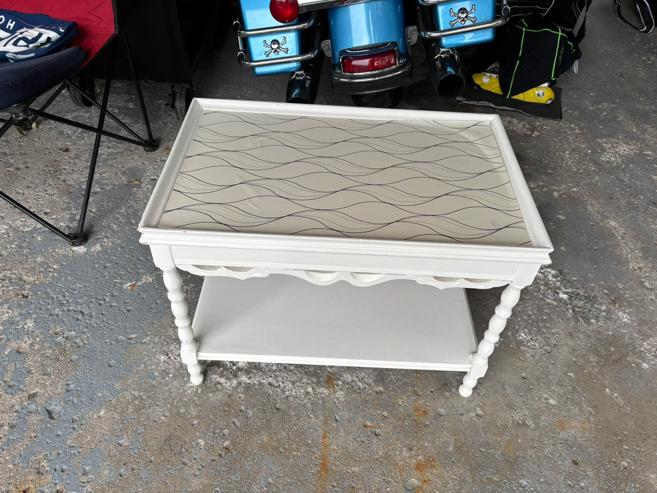 White Coffee Table with Decorative Top