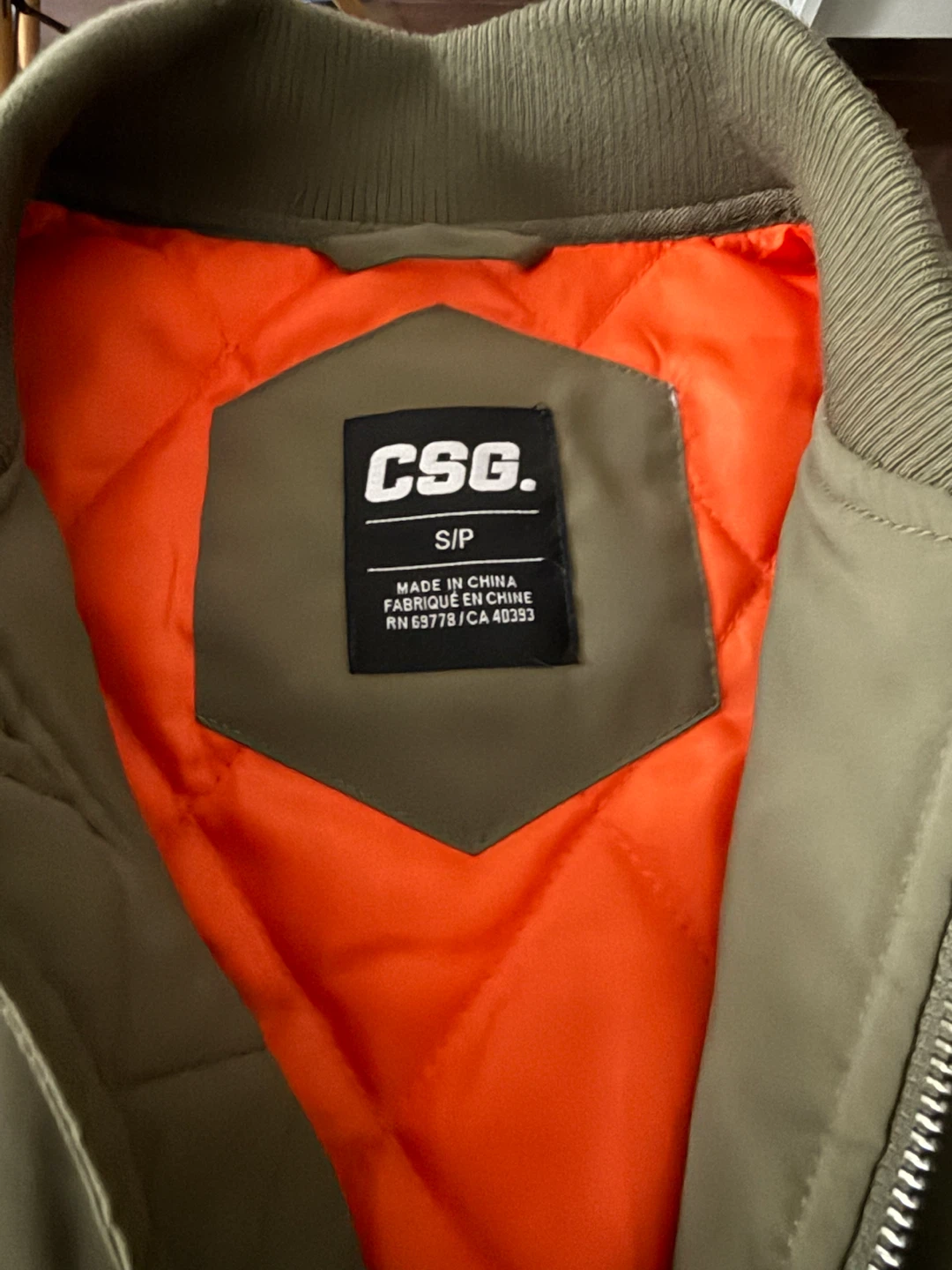 CSG Bomber Jacket - Olive Green - S/P - photo 4