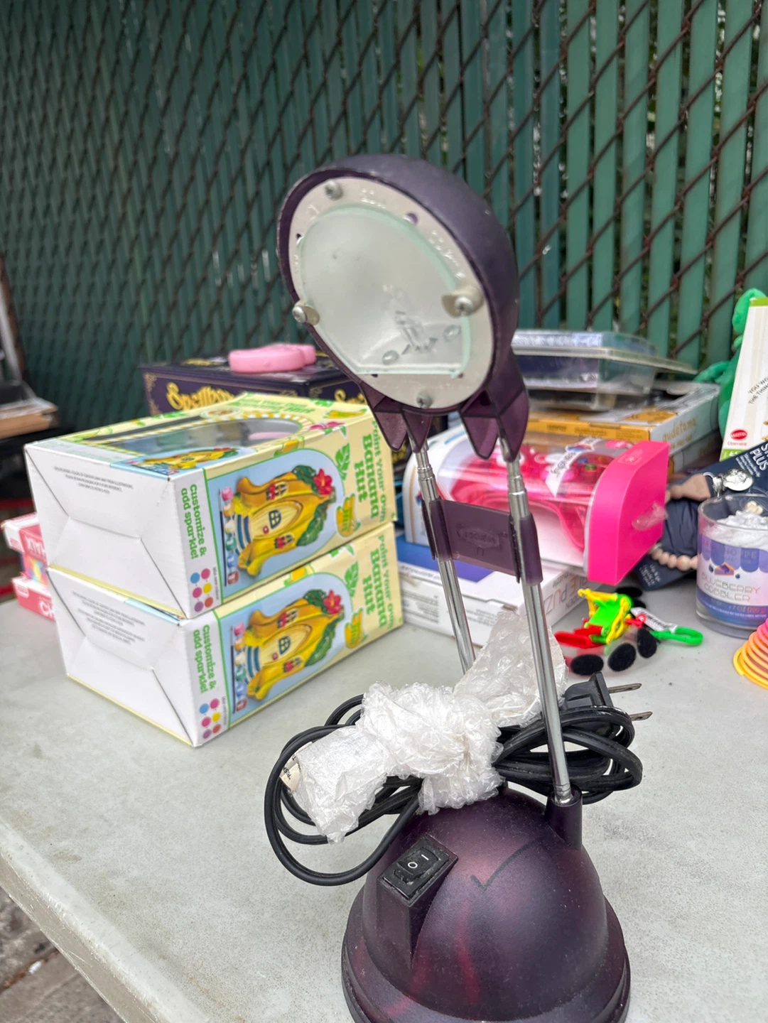 Purple Adjustable Desk Lamp with 20W Bulb - photo 2
