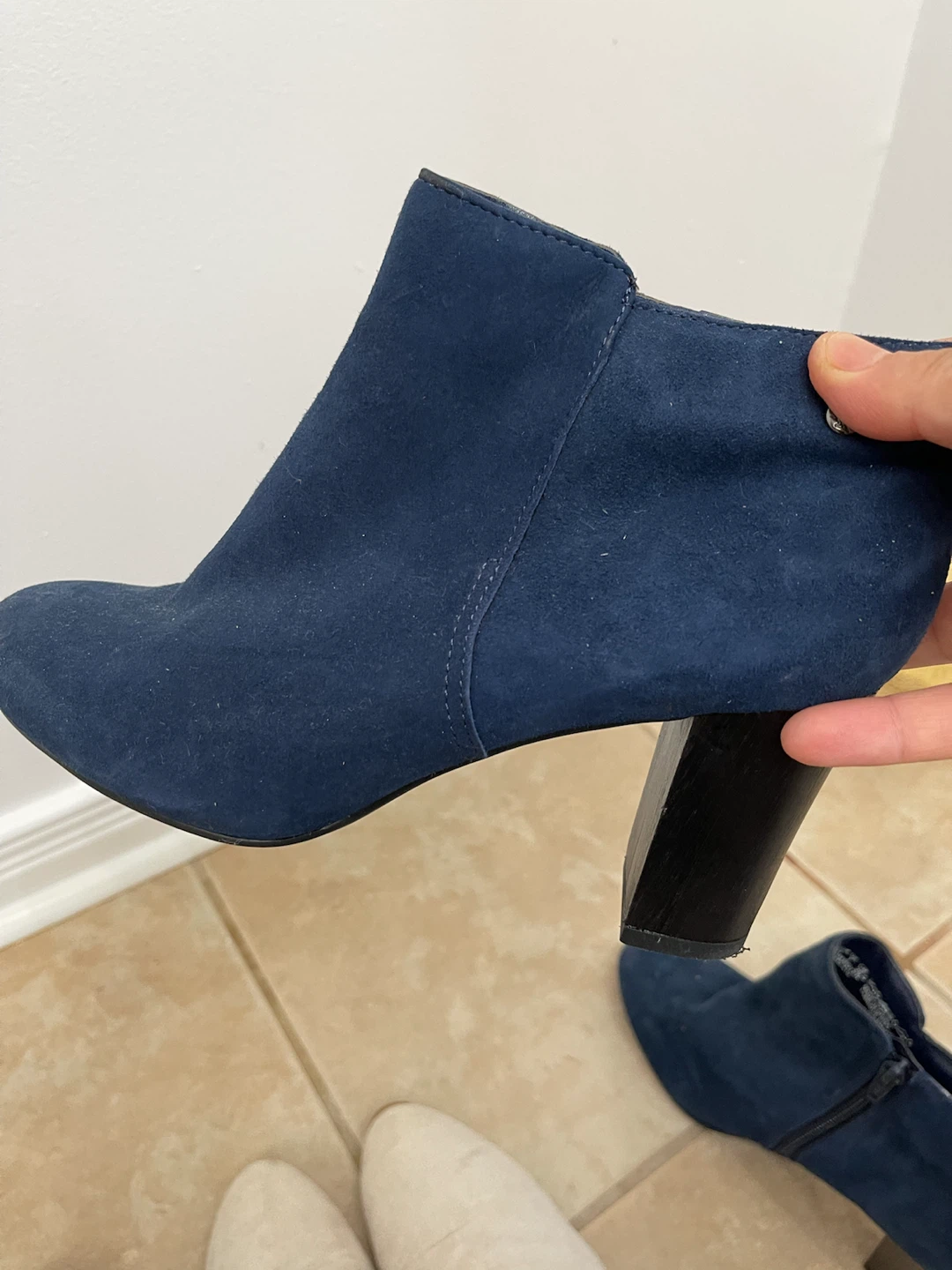 Hush Puppies Navy Blue Suede Ankle Boots - photo 2