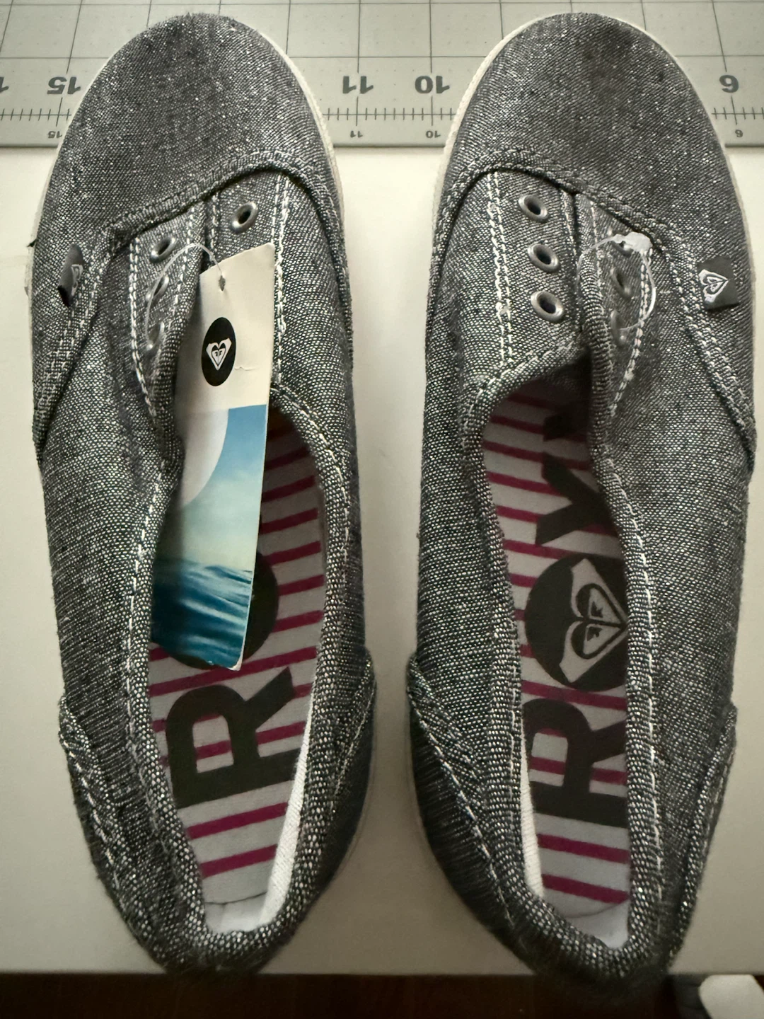 Roxy Women's Black Canvas Sneakers Size 7 - photo 2