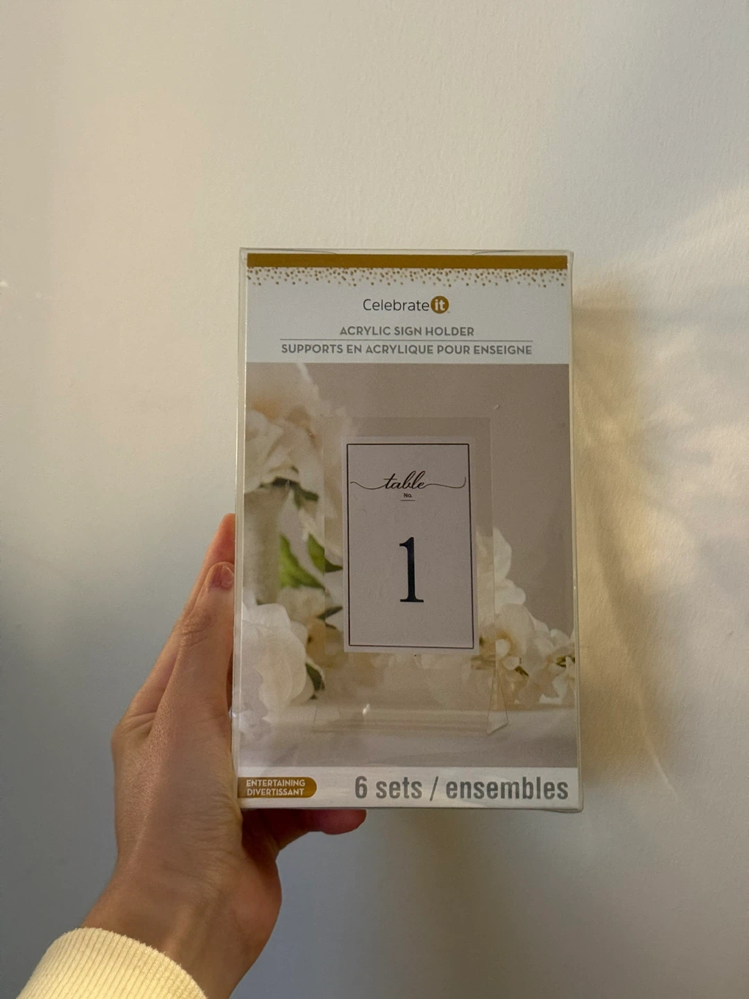 Celebrate It Acrylic Sign Holder 6 Sets