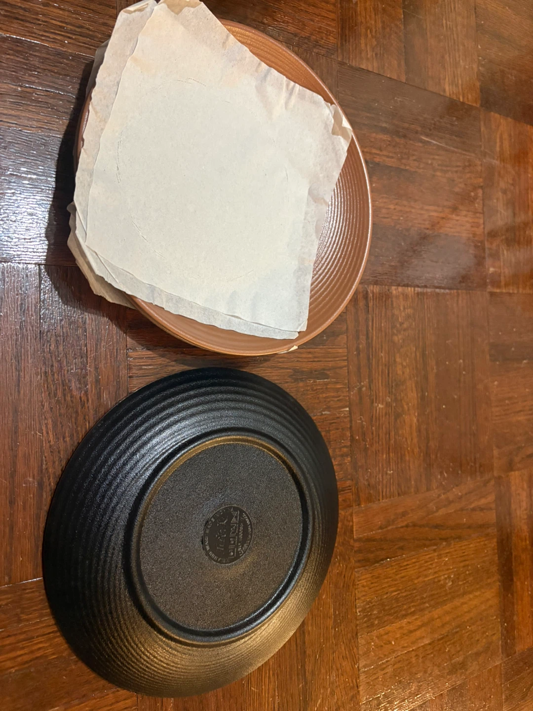 Brown Food level hard plastic Plates - photo 2