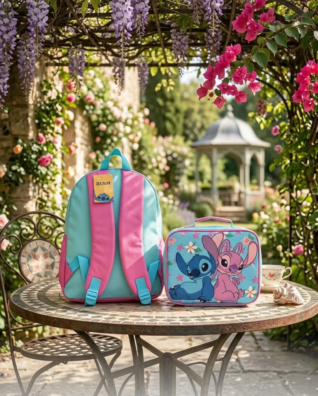 Disney Stitch & Angel Backpack and Lunch Box Set - photo 2