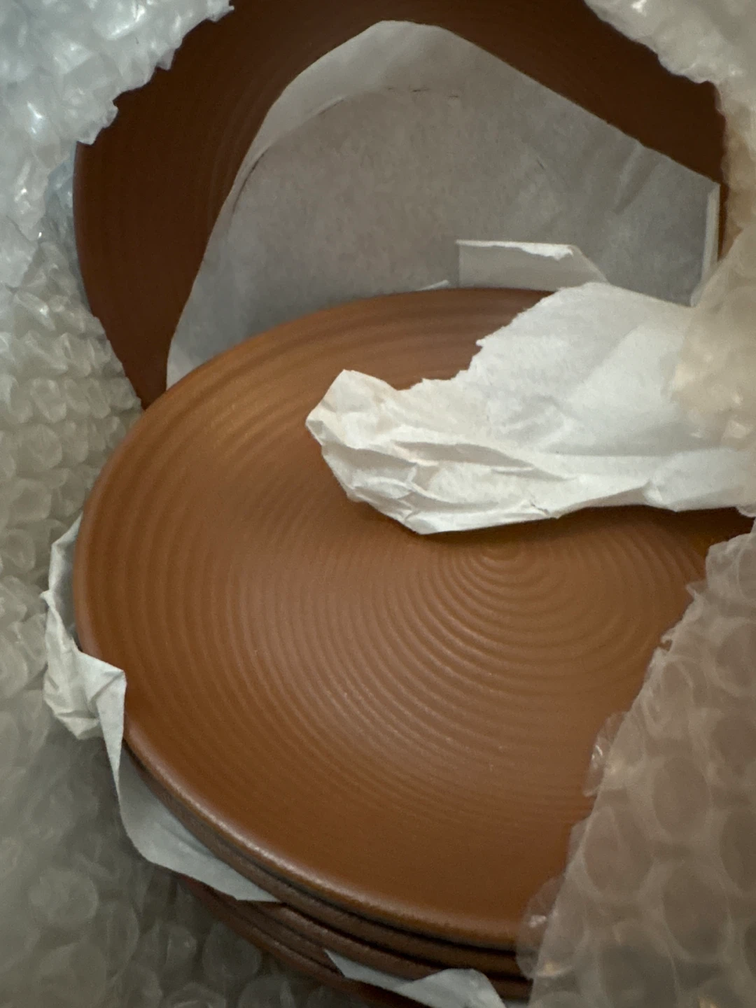 Brown Food level hard plastic Plates - photo 3