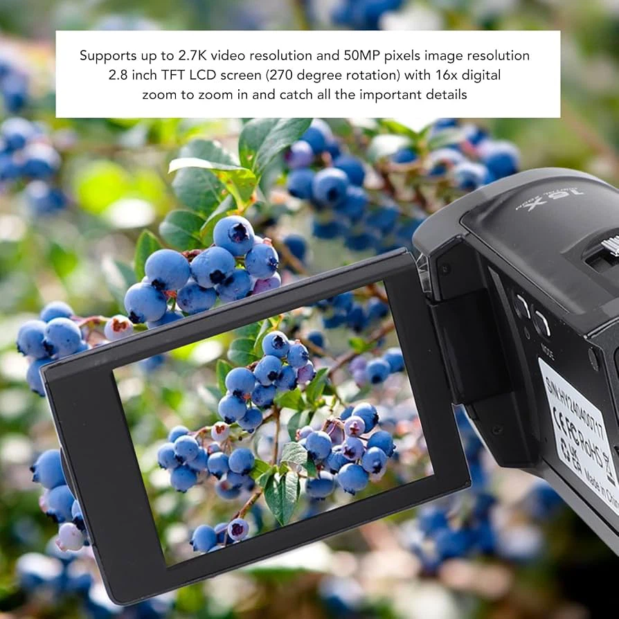 2.7K High Definition Camcorder with 16x Digital Zoom - photo 2