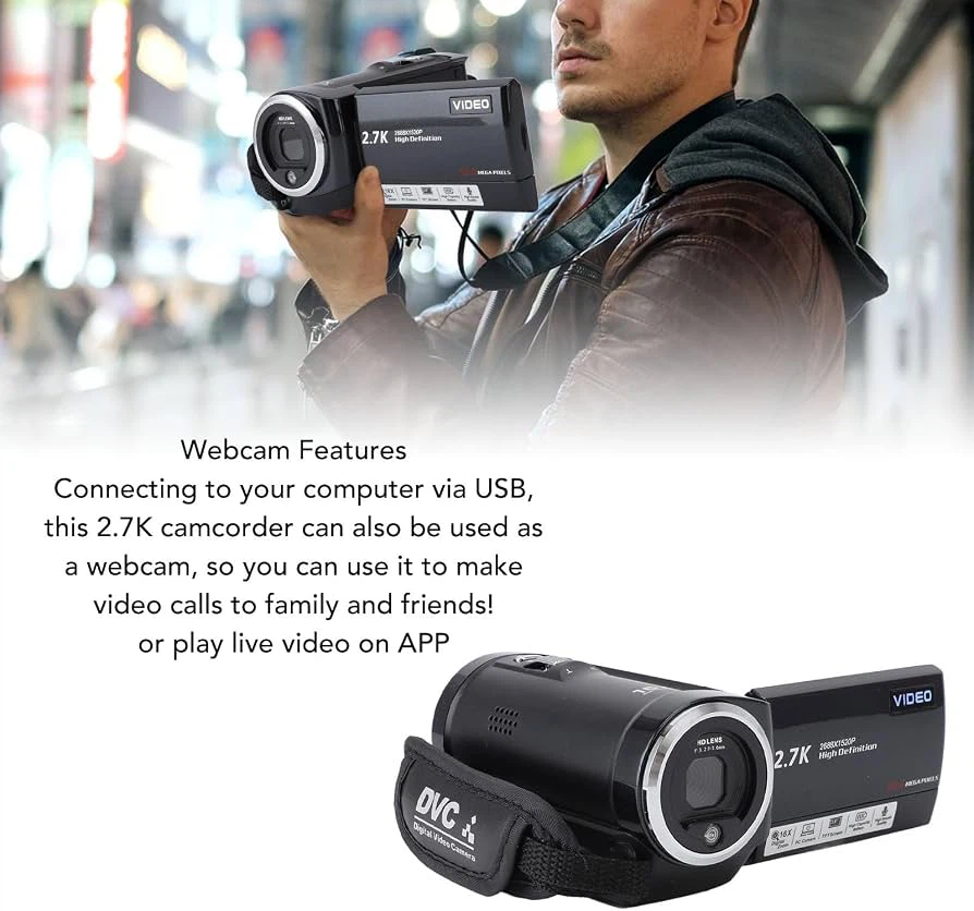 2.7K High Definition Camcorder with 16x Digital Zoom - photo 4