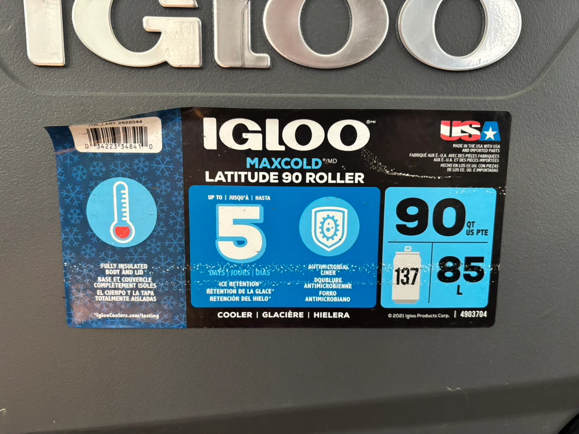 Igloo Maxcold Latitude 90 Roller Cooler - photo 5