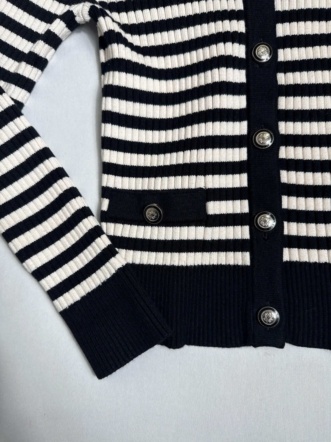 WHBM Striped Button Cardigan - photo 2