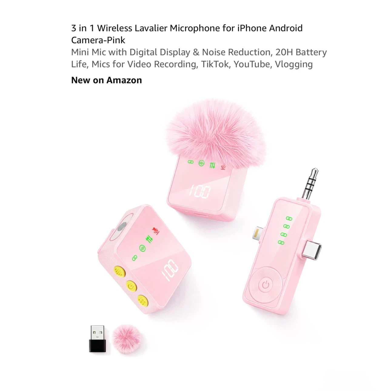 Brand new 3 in 1 Wireless Lavalier Microphone