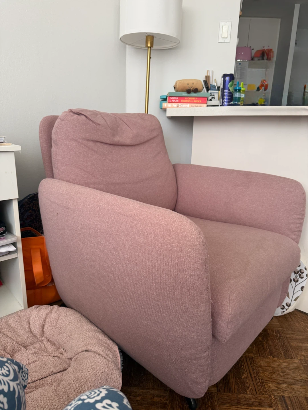 IKEA Pink Armchair with Ottoman - photo 2