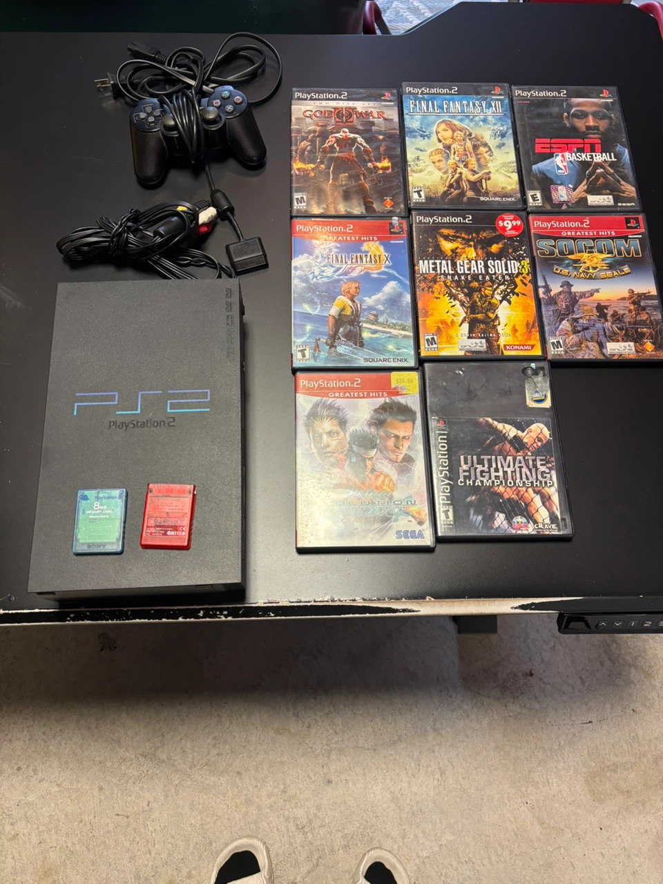 Sony PlayStation 2 Console with Games and Controller - photo 3