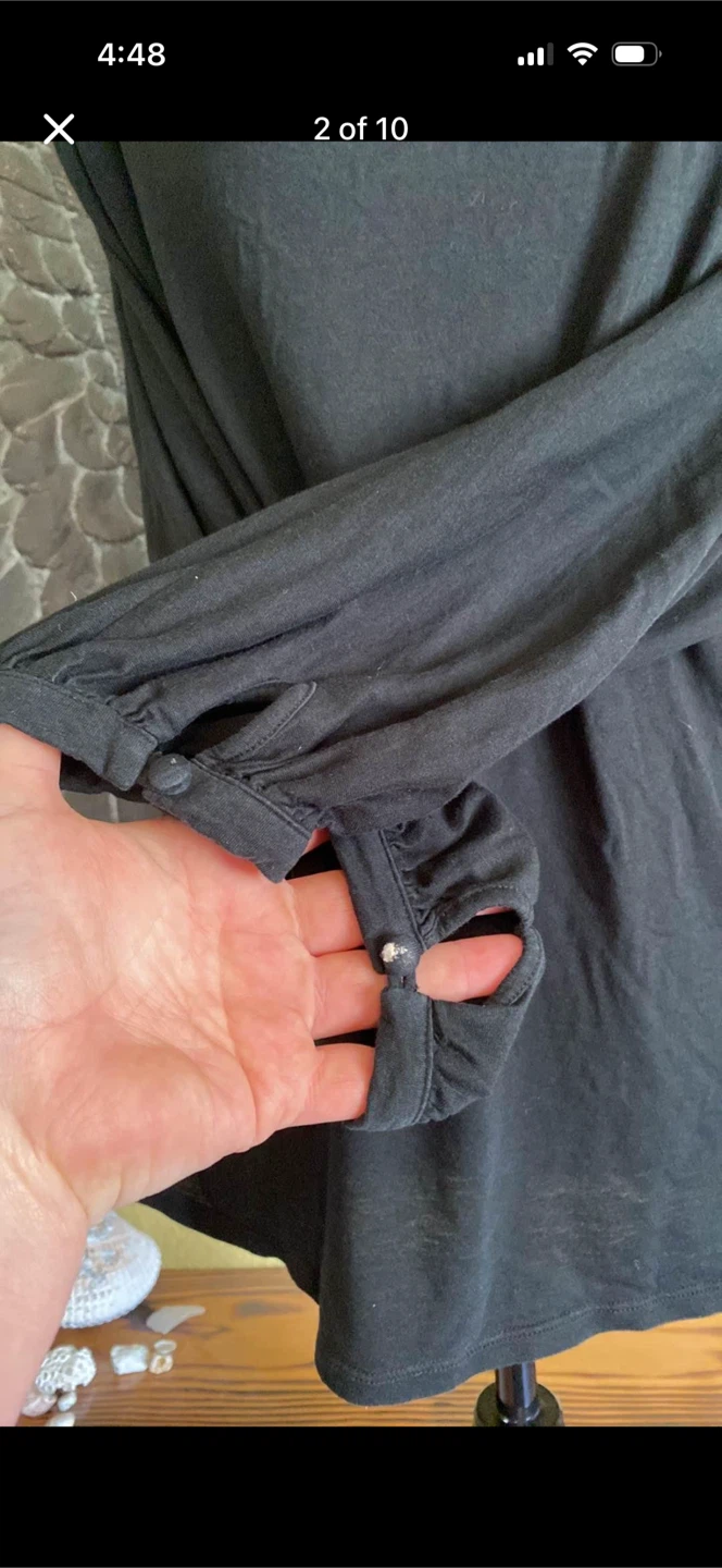 Gap Black Long-sleeve Shirt Top - photo 2
