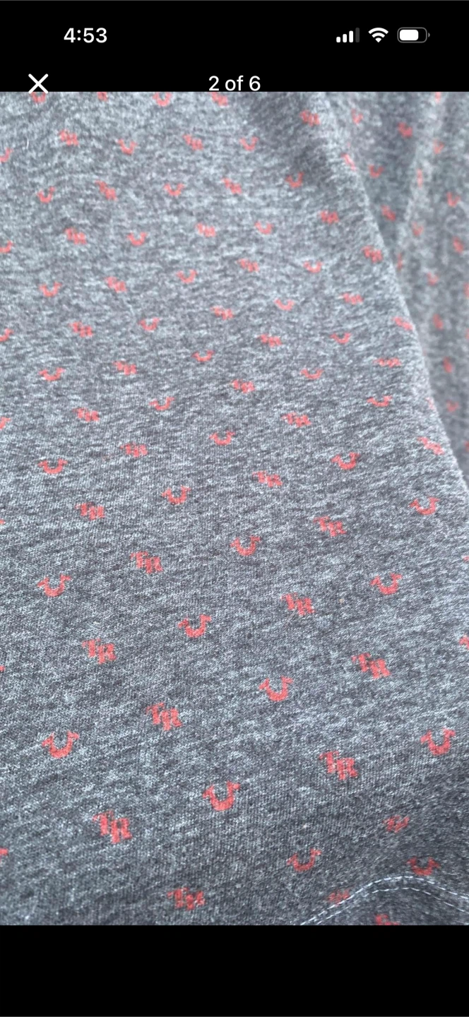 True Religion Horse Shoe All Over Crew Neck Tee Shirt - photo 2