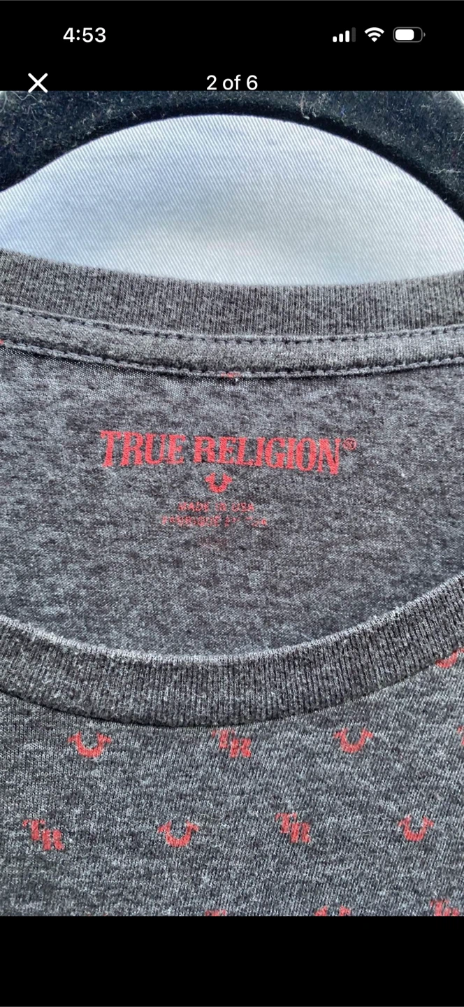 True Religion Horse Shoe All Over Crew Neck Tee Shirt - photo 3