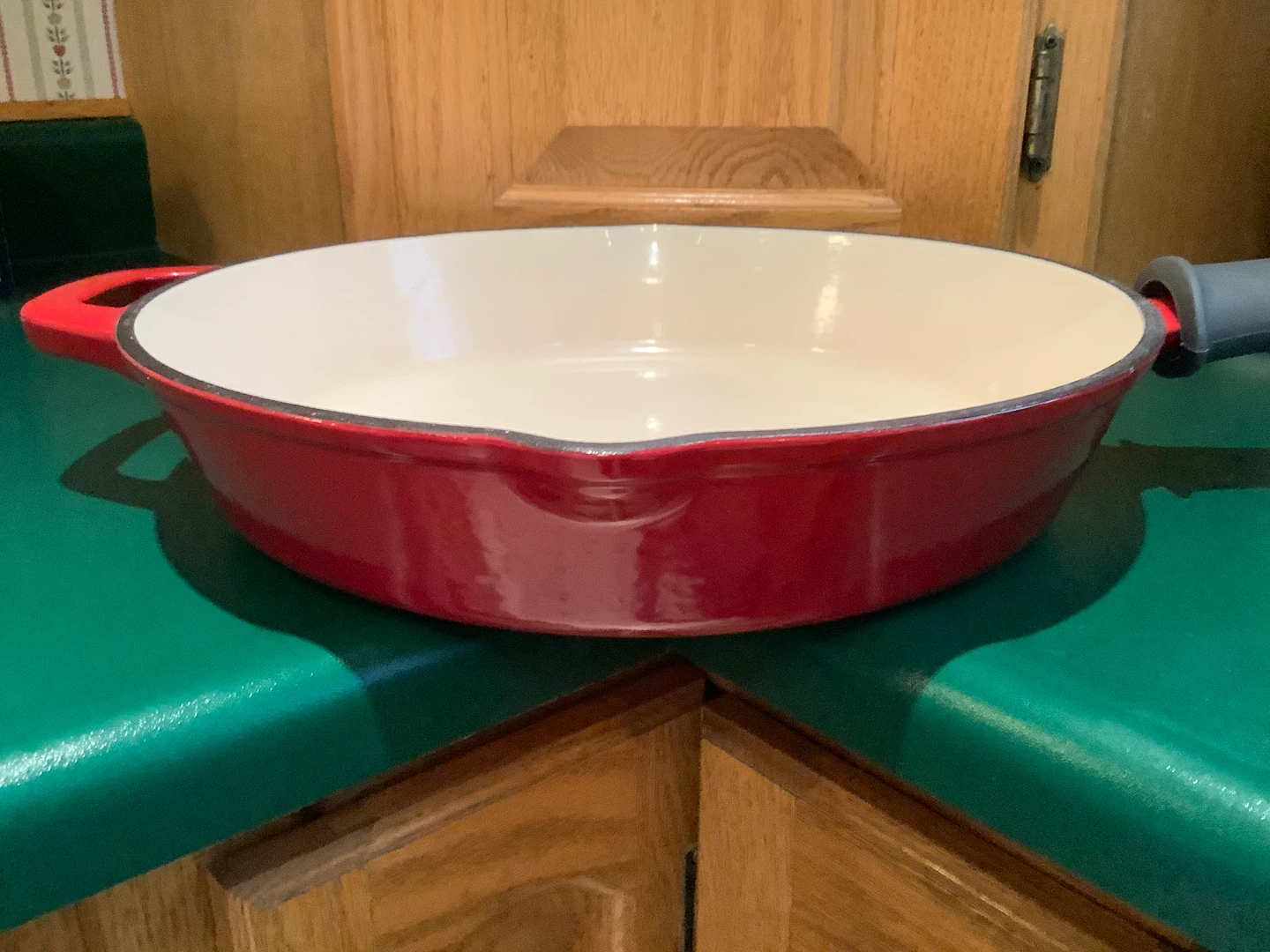 New Lg Tramontina Porcelain Enamelled Cast Iron Skillet 🐞 - photo 2