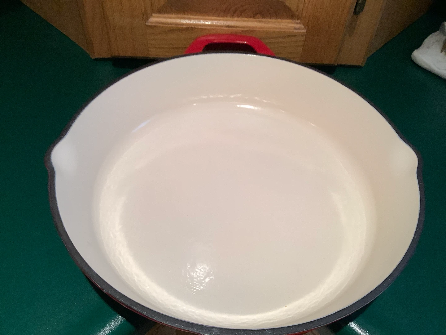 New Lg Tramontina Porcelain Enamelled Cast Iron Skillet 🐞 - photo 3