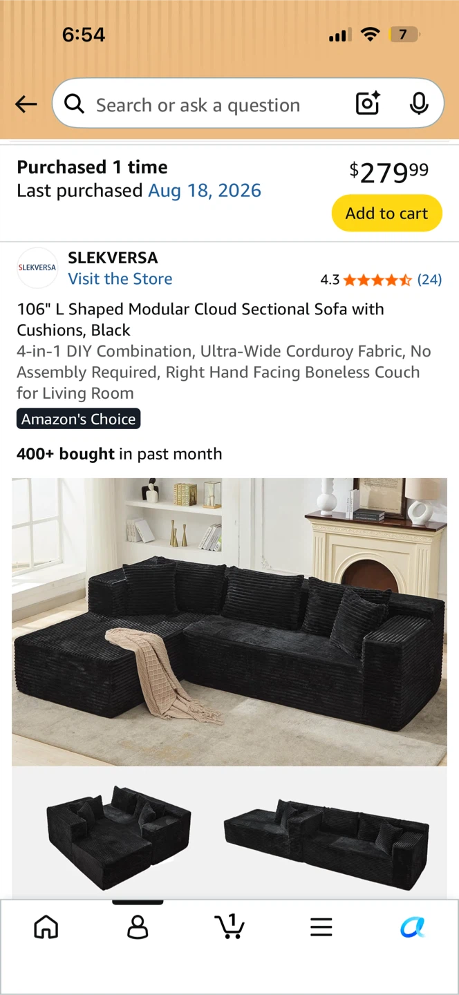 Modular Sectional Sofa 106" - photo 2