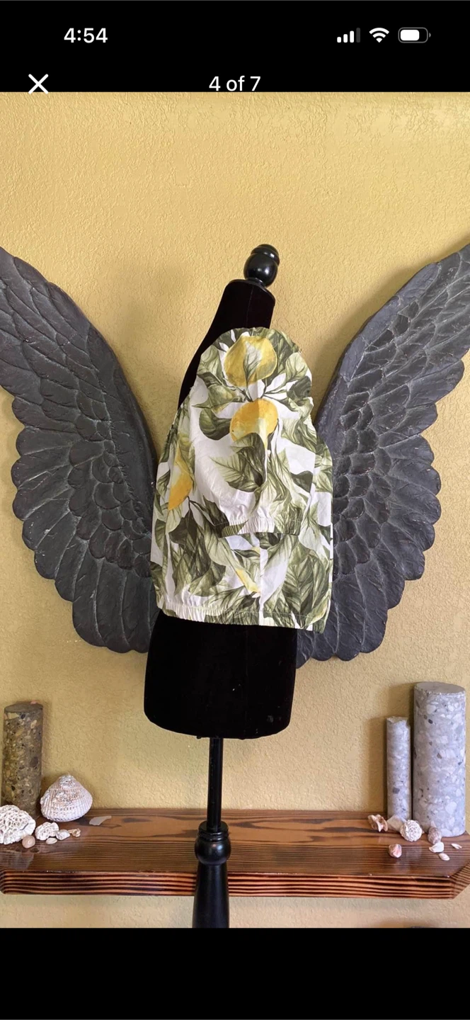 H&M New Lemon Tree Off The Shoulder Crop Top - photo 4