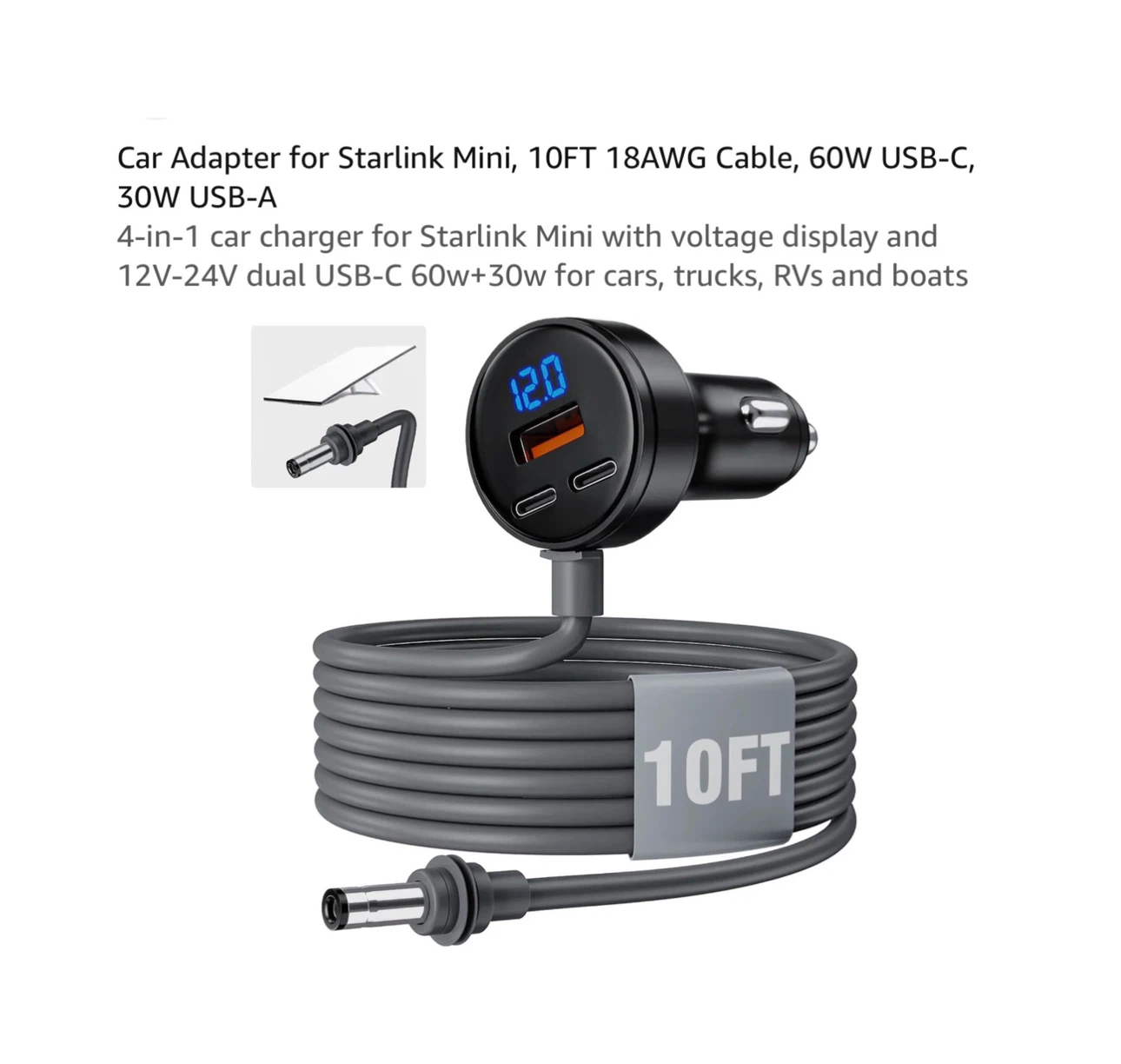 Brand new Car Adapter for Starlink Mini