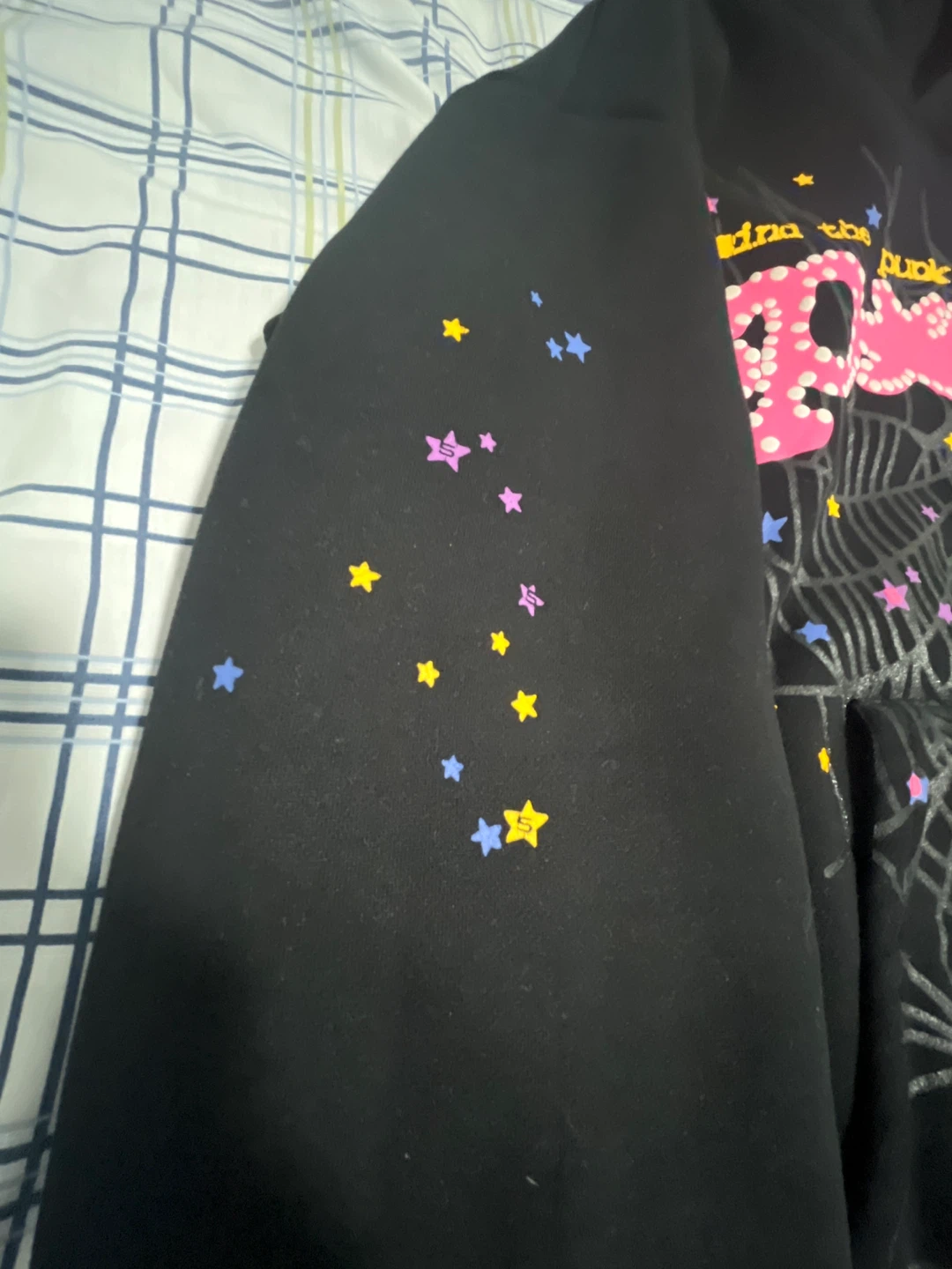 black spider hoodie mens small - photo 4