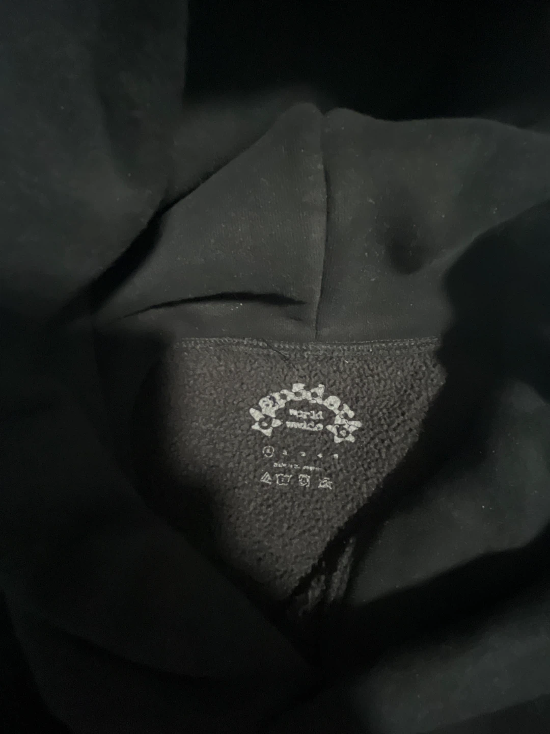 black spider hoodie mens small - photo 5