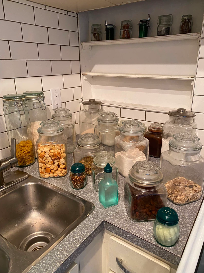 Glass Kitchen Storage Jars with Lids