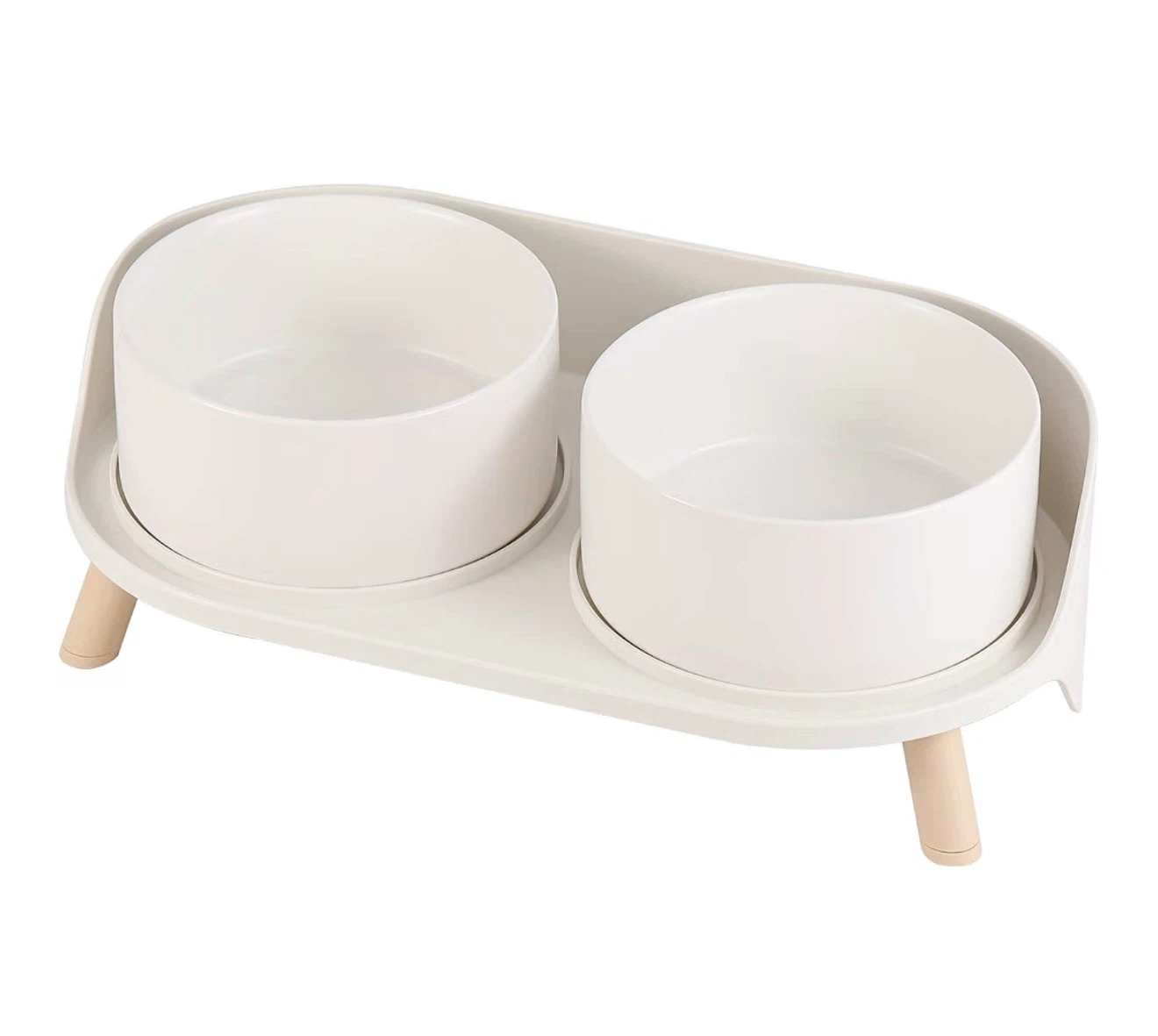 AHIX Ceramic Pet Bowls with Stand