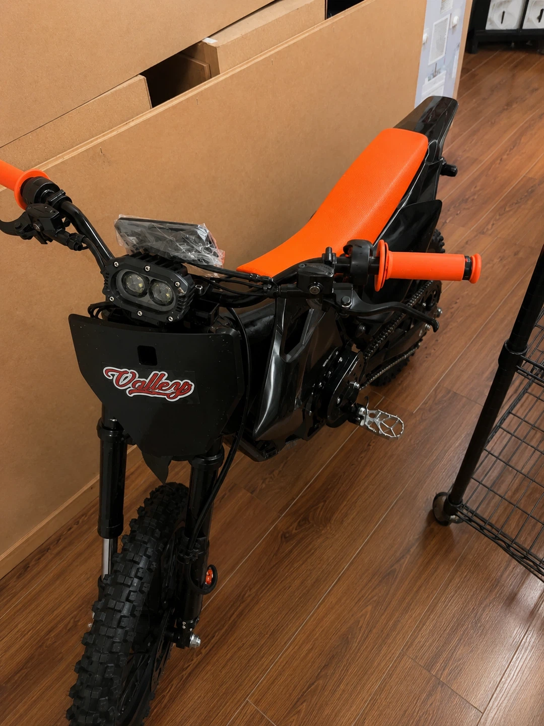 X1- spark Electric Dirt Bike - Black and Orange 4500 watts 53mph