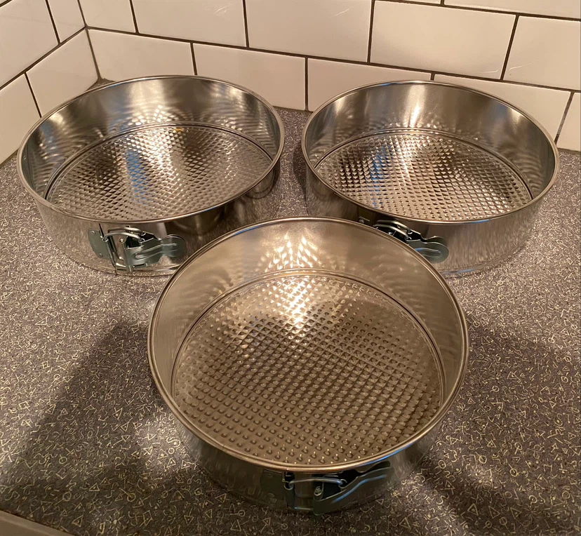 Set of 3 Round Springform Cake Pans