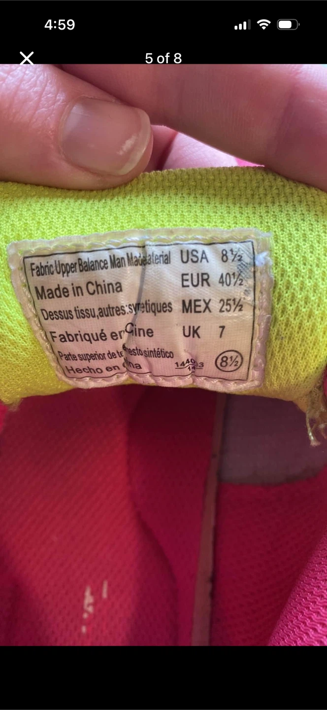 Champion Women's Pink Yellow Neon Lace Up Sneakers 8.5 - photo 5