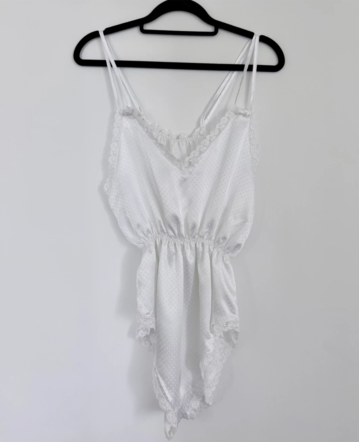 White Satin Lace Teddy / Lingerie Romper - photo 3
