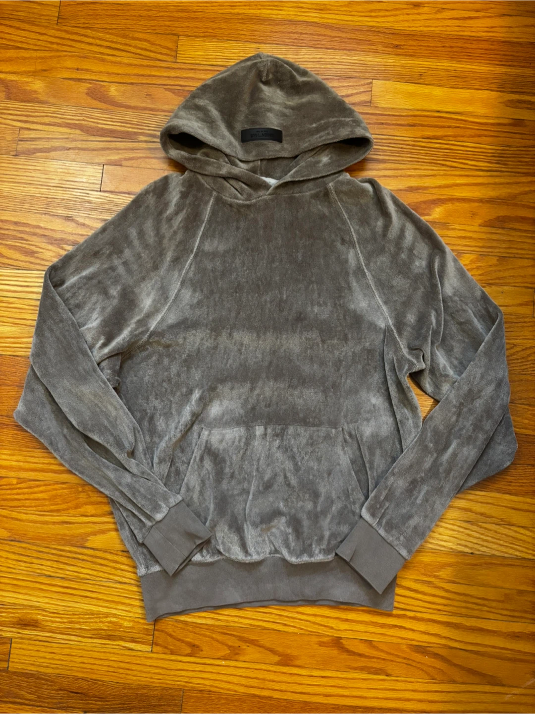 Fear of God Essentials velour oversized hoodie