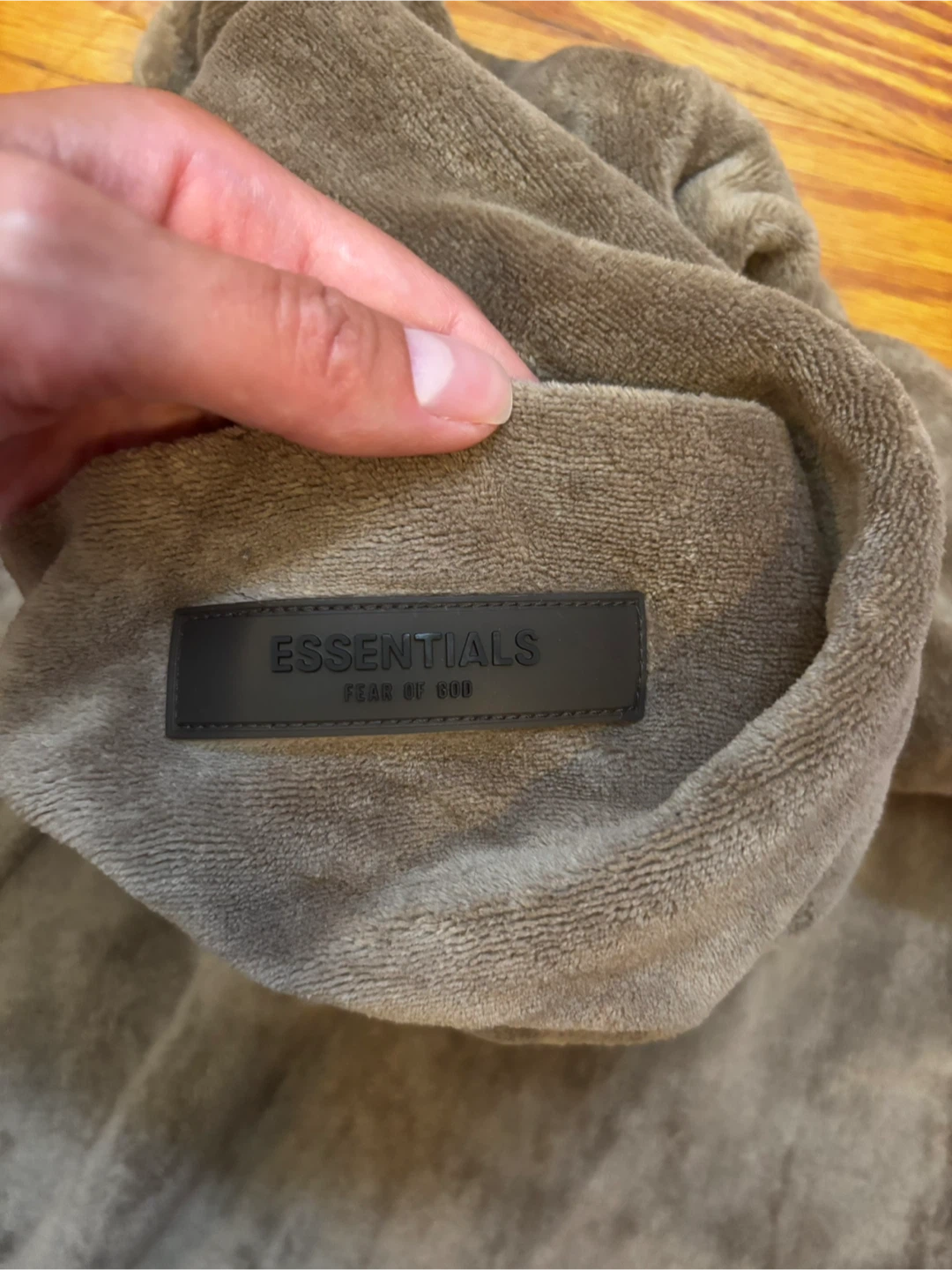 Fear of God Essentials velour oversized hoodie - photo 5