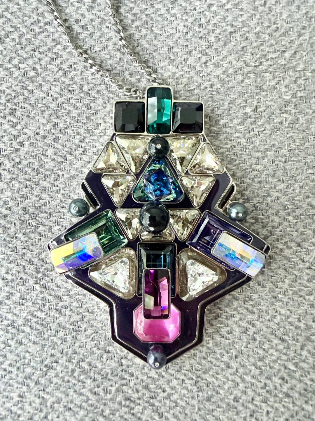 Authentic Swarovski Buzz Multicolor Crystal Necklace #5070638