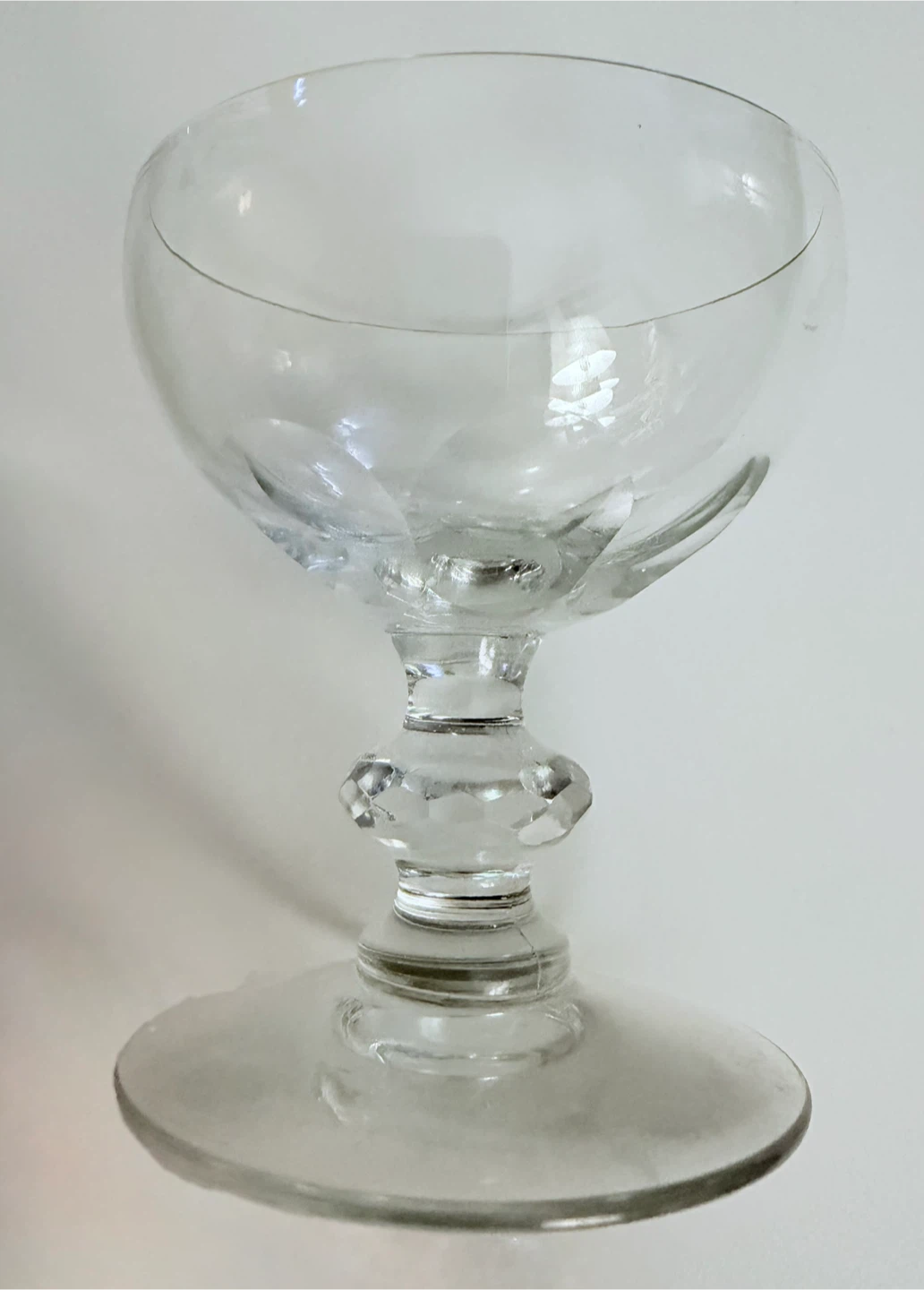 4 Vintage Crystal Sherbet/Champagne Coupe Stemware - photo 4