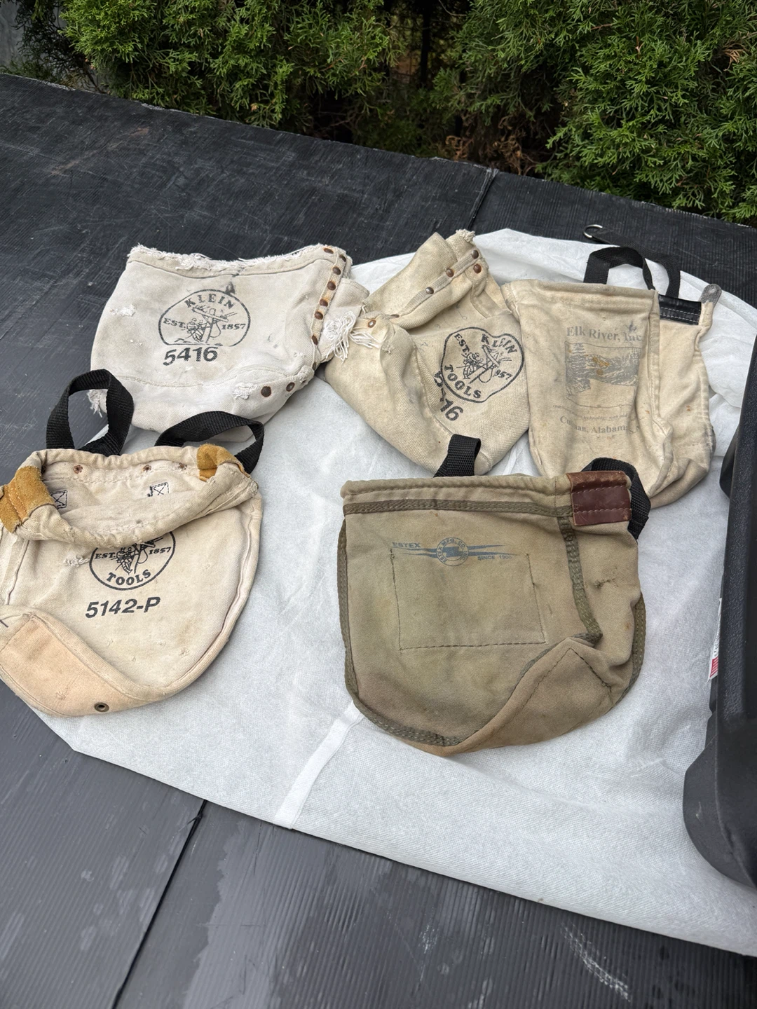 Rigging stuff - Klein Tools Pouches and safety black rope (250’)