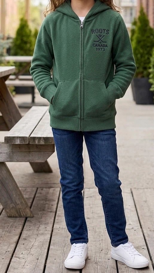 Roots Kids Nordic Zip Hoodie Green - photo 4