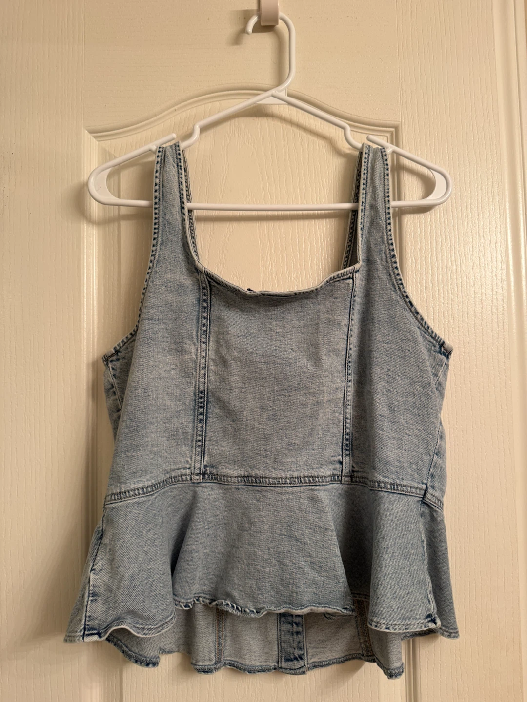 GAP Denim Peplum Tank Top LG - photo 2
