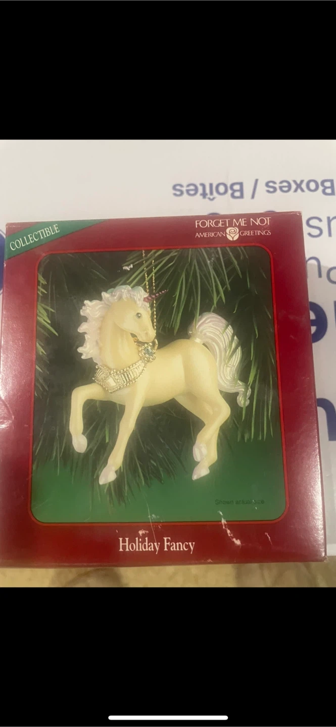 American Greetings Forget Me Not Collectible Unicorn Ornament