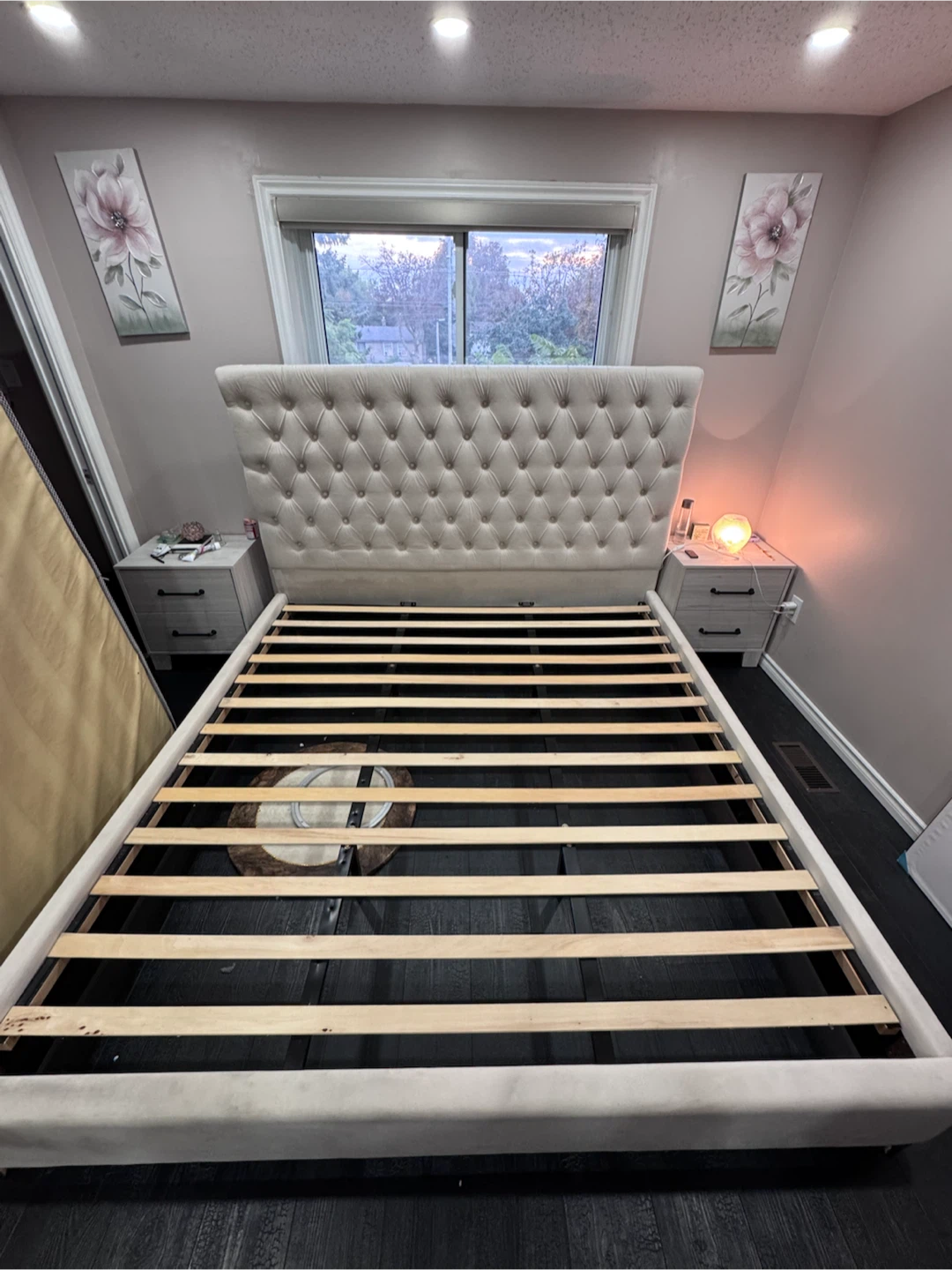 King Mattress AND Tufted Upholstered Bed Frame with Headboard - photo 4