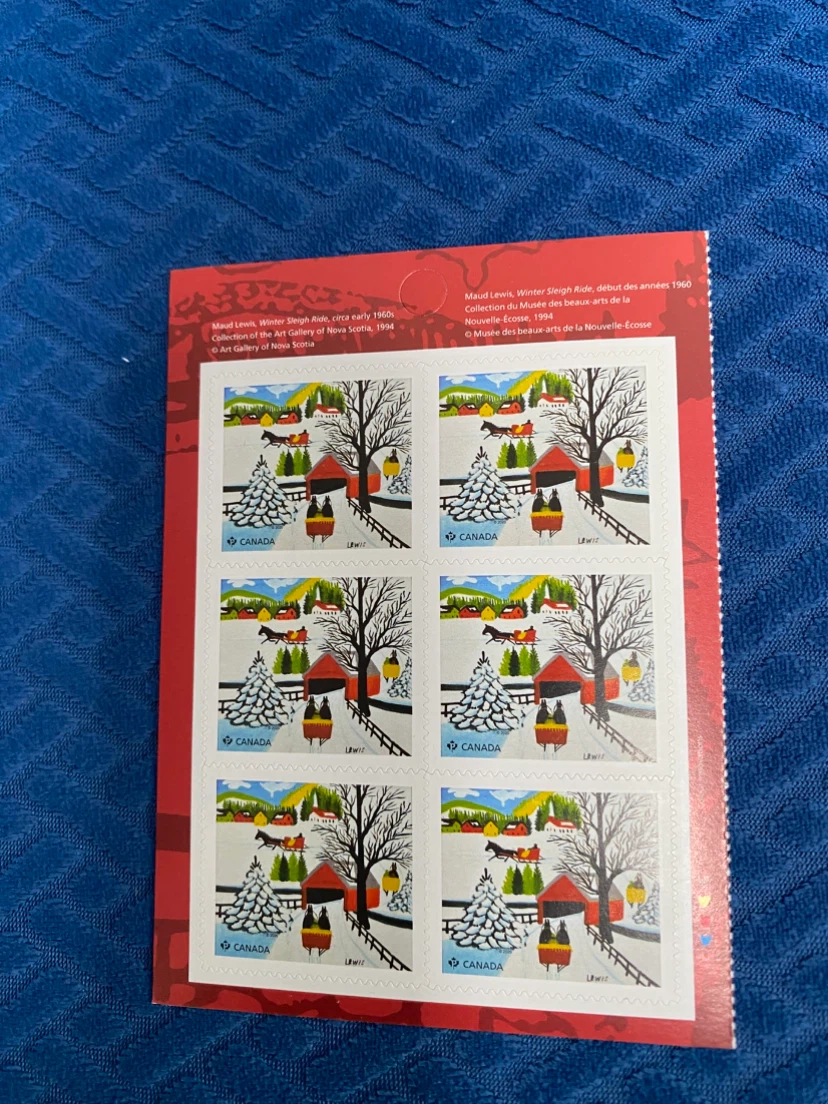 Maud Lewis Winter Sleigh Ride Canada Stamps