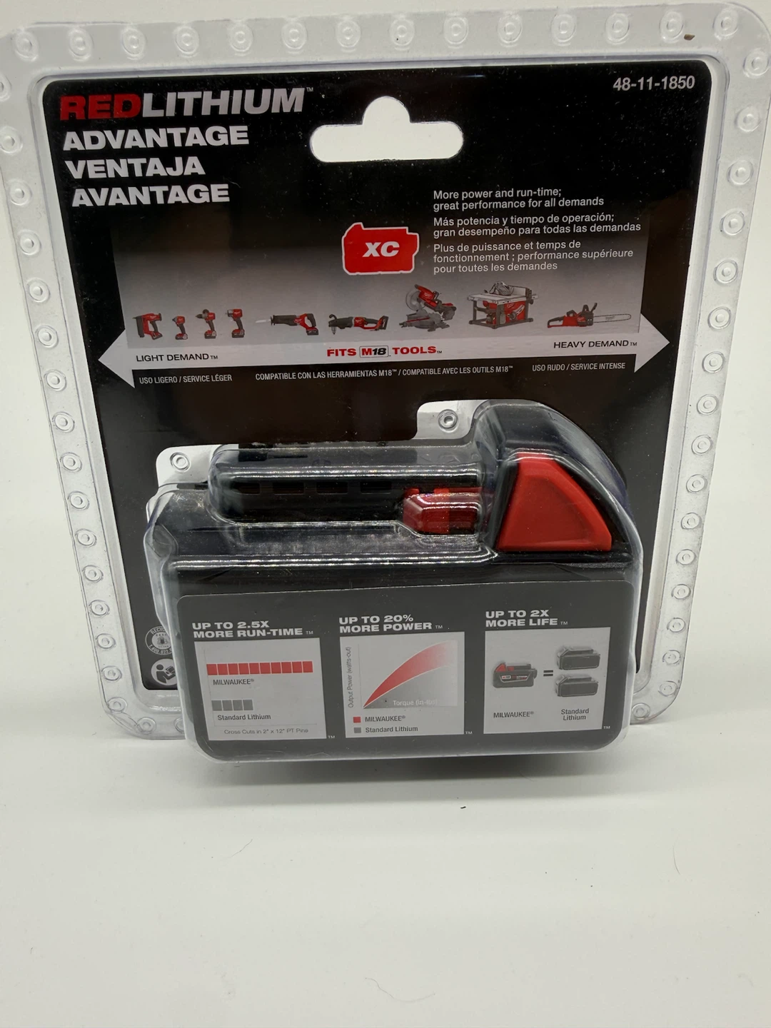 Milwaukee M18 Lithium-Ion XC 5.0 Ah REDLITHIUM Battery - photo 2
