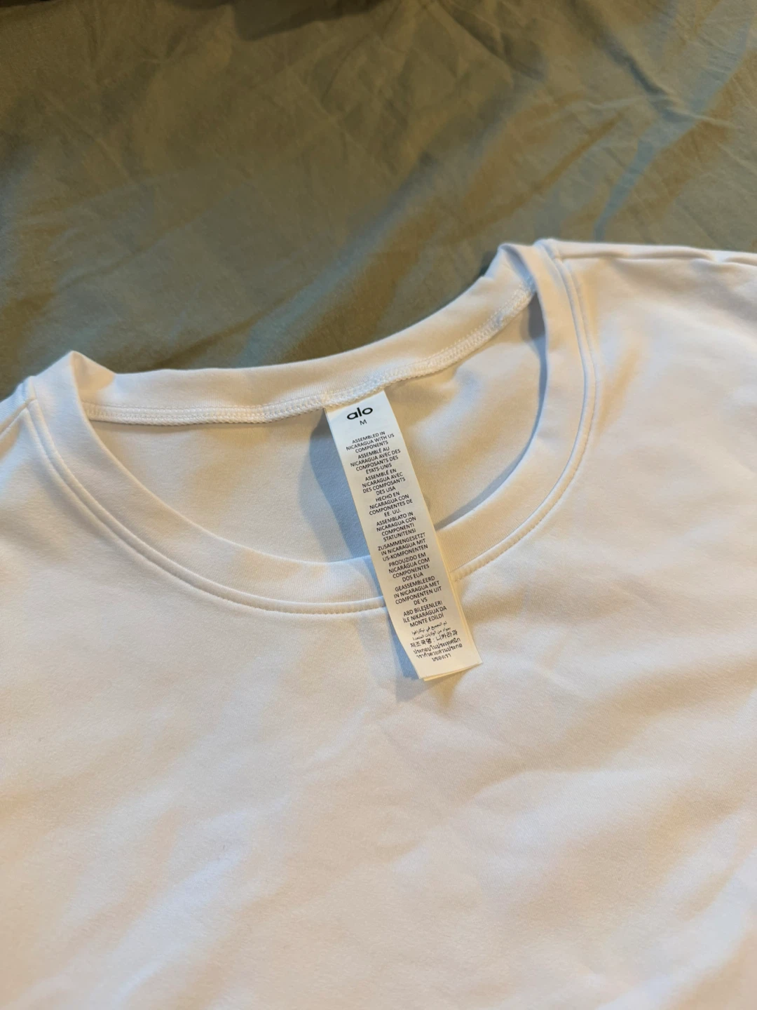 ALO Yoga T-Shirts - Black & White, Size M - photo 2