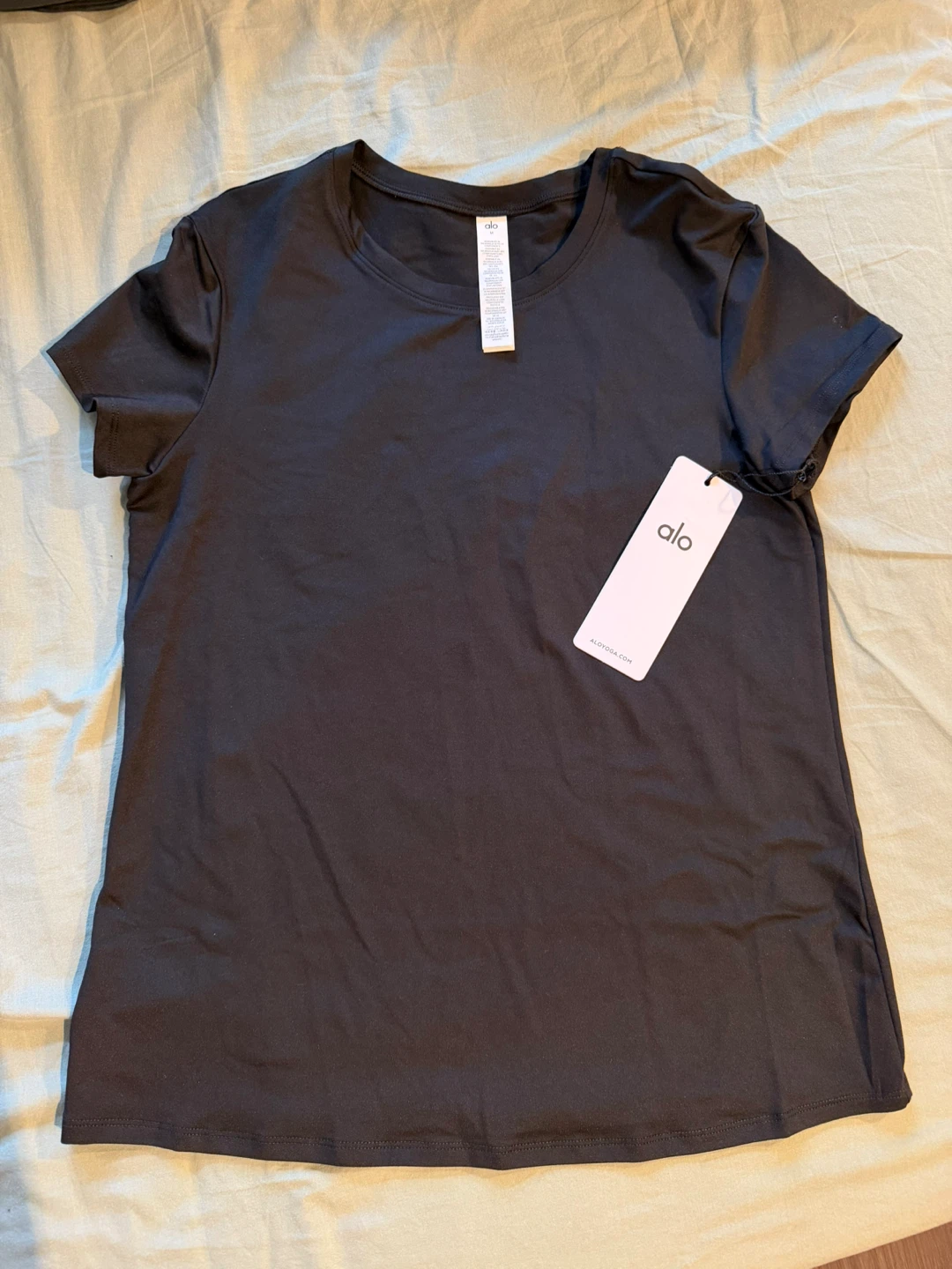 ALO Yoga T-Shirts - Black & White, Size M - photo 3