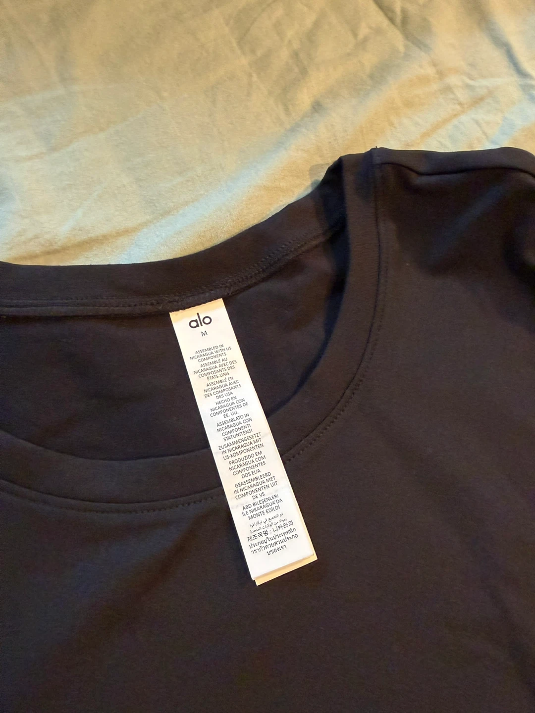 ALO Yoga T-Shirts - Black & White, Size M - photo 4
